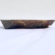 Vintage blue brown agate slice tray agate ashtray 1960