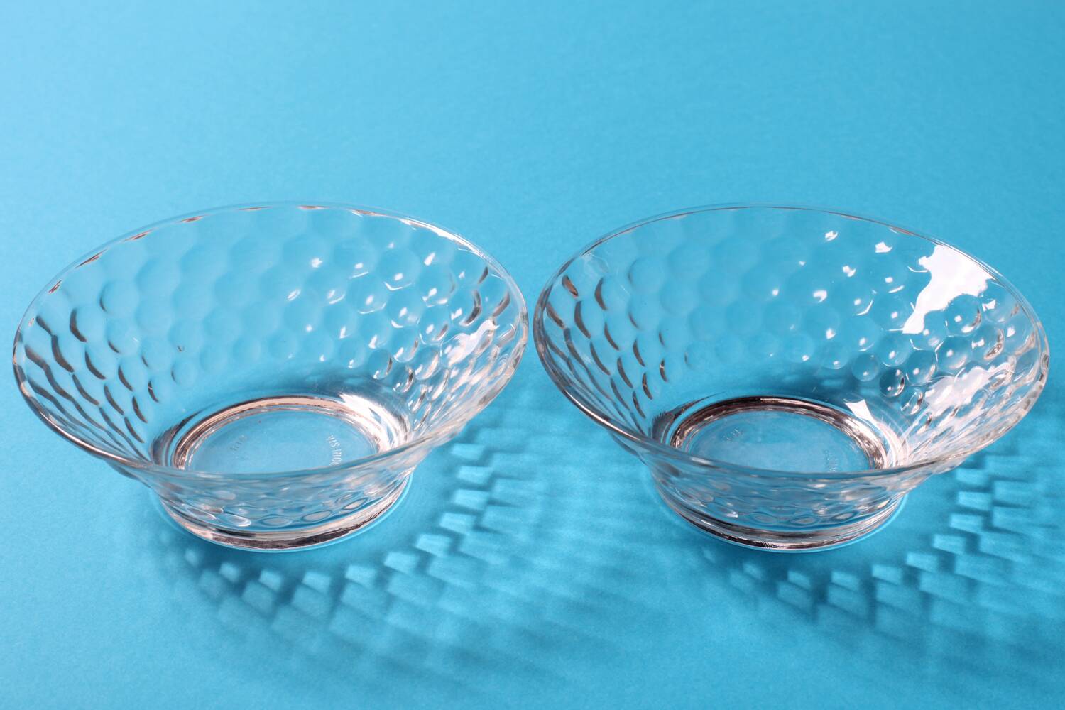 Set of 2 Vintage Bubble Glass Dessert Bowls Kim / Indonesia