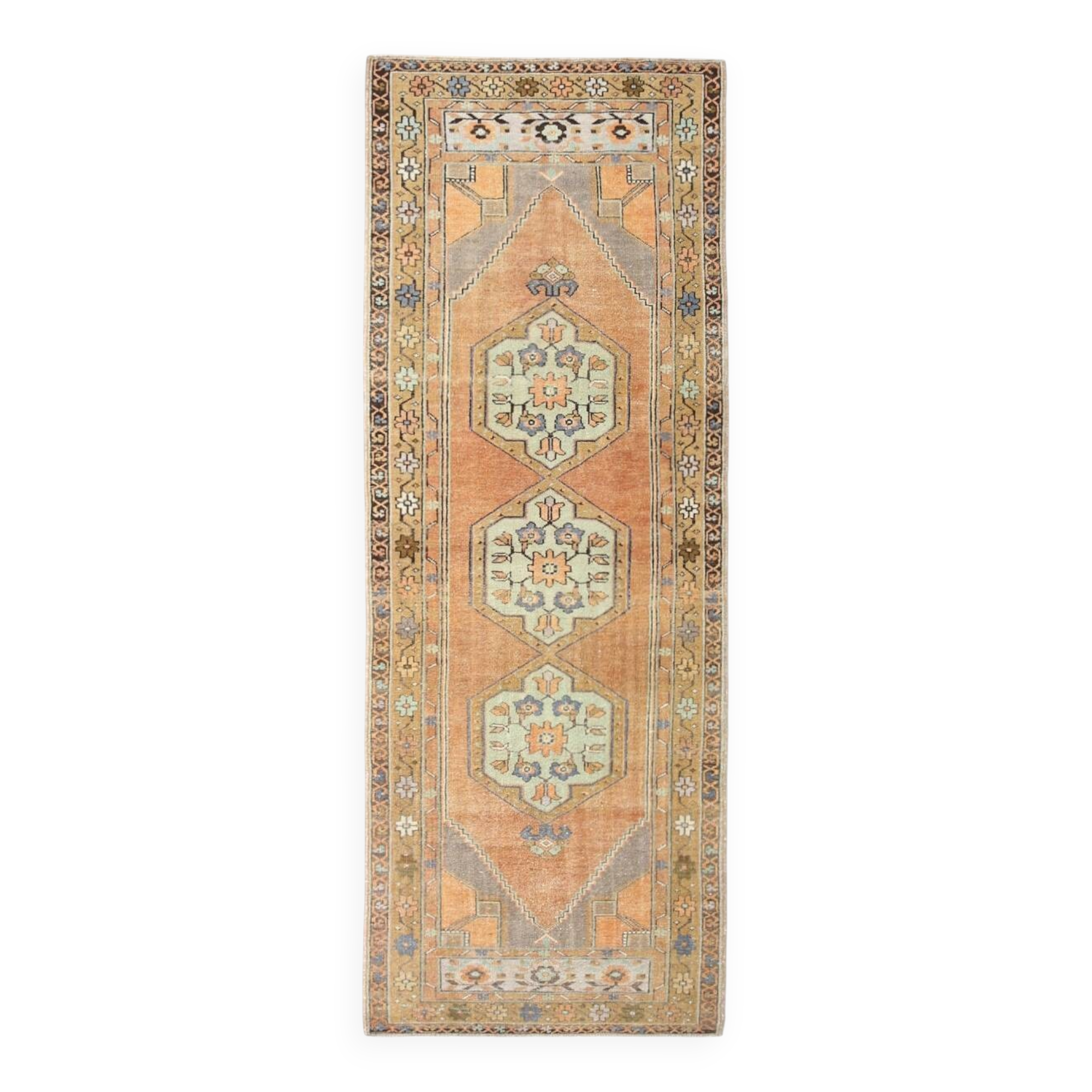 Tapis de couloir vintage long et large 3x9, 105x290 cm