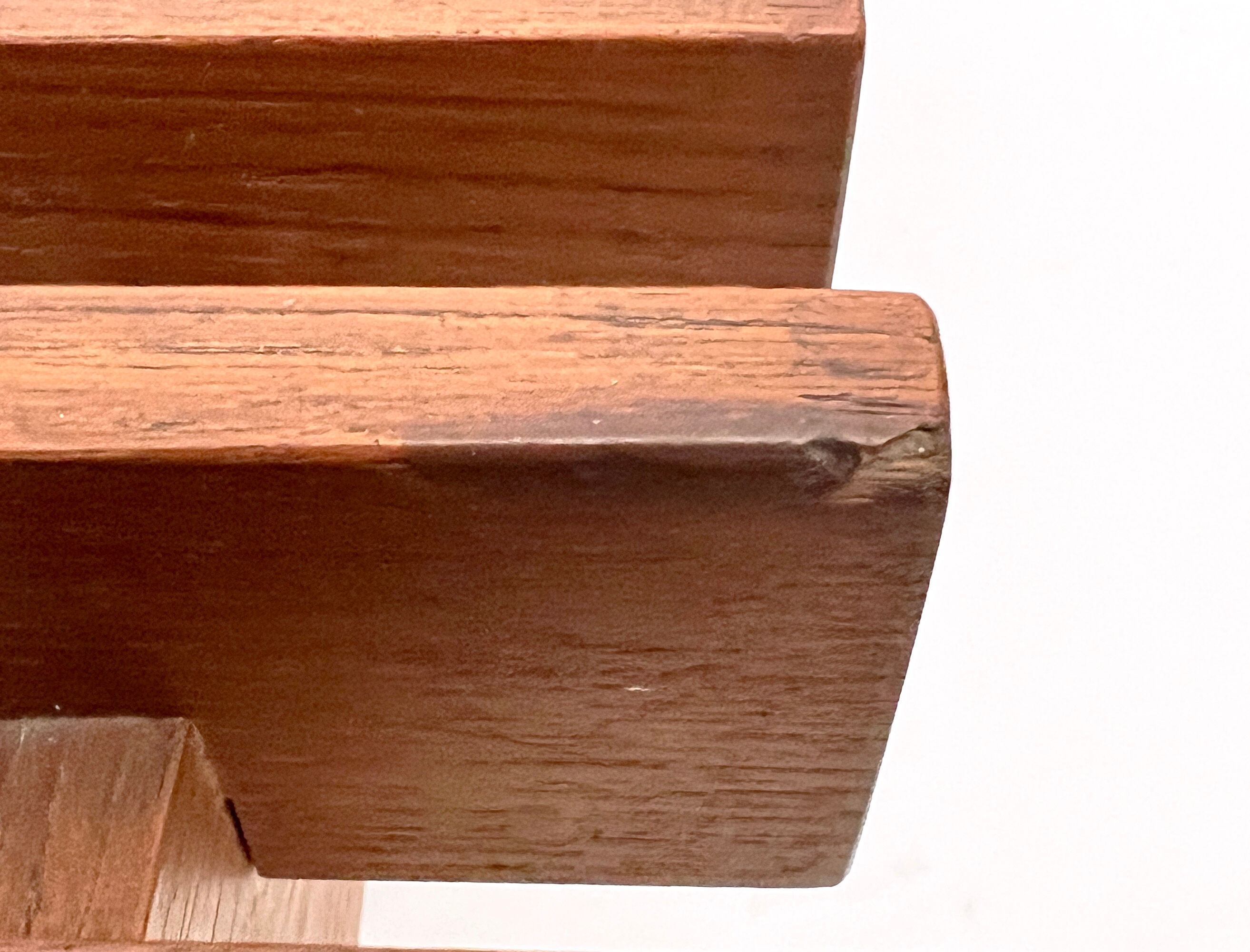 Teak bench designed by Inge and Luciano Rubino for APEC