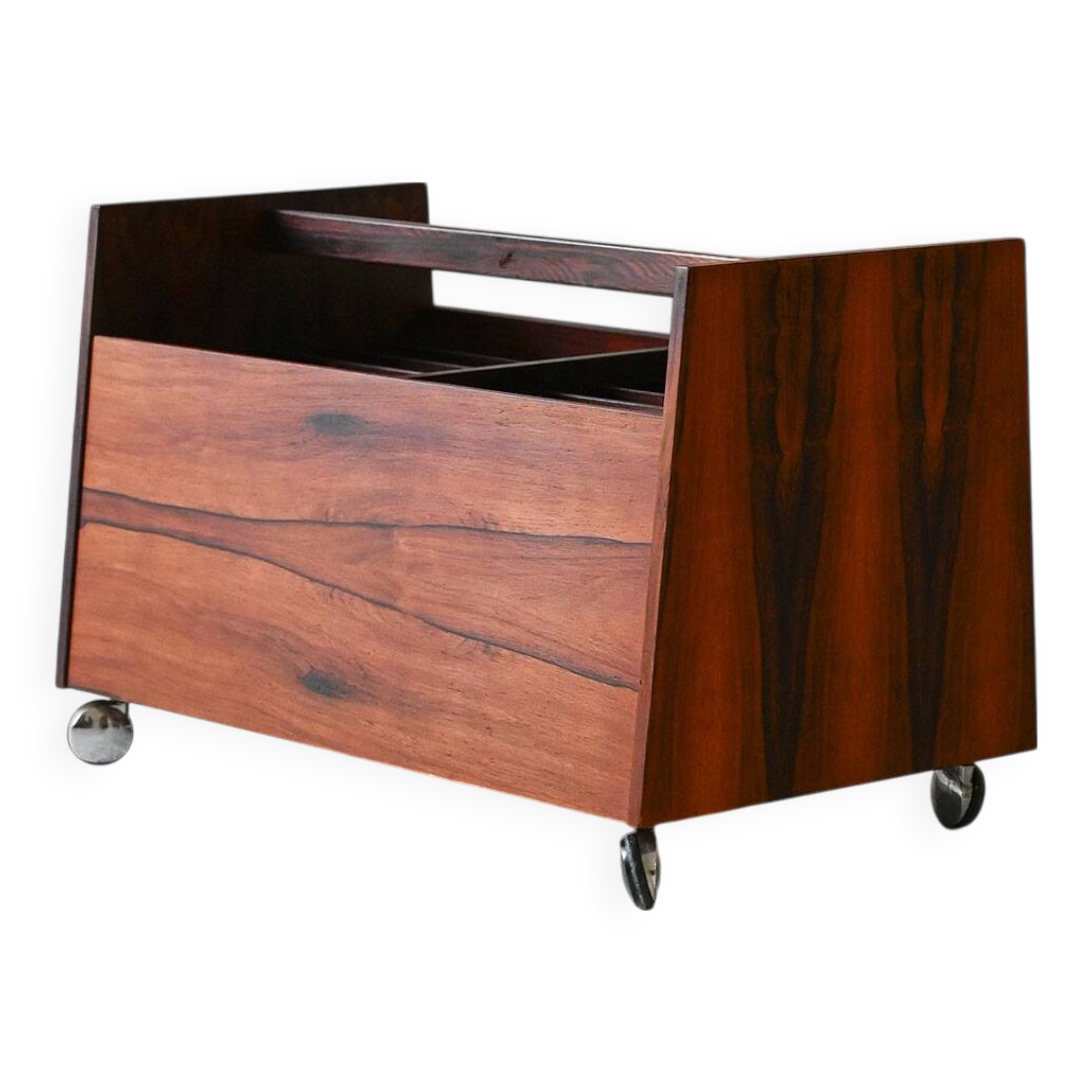 1960s Scandinavian Rosewood Magazine Rack