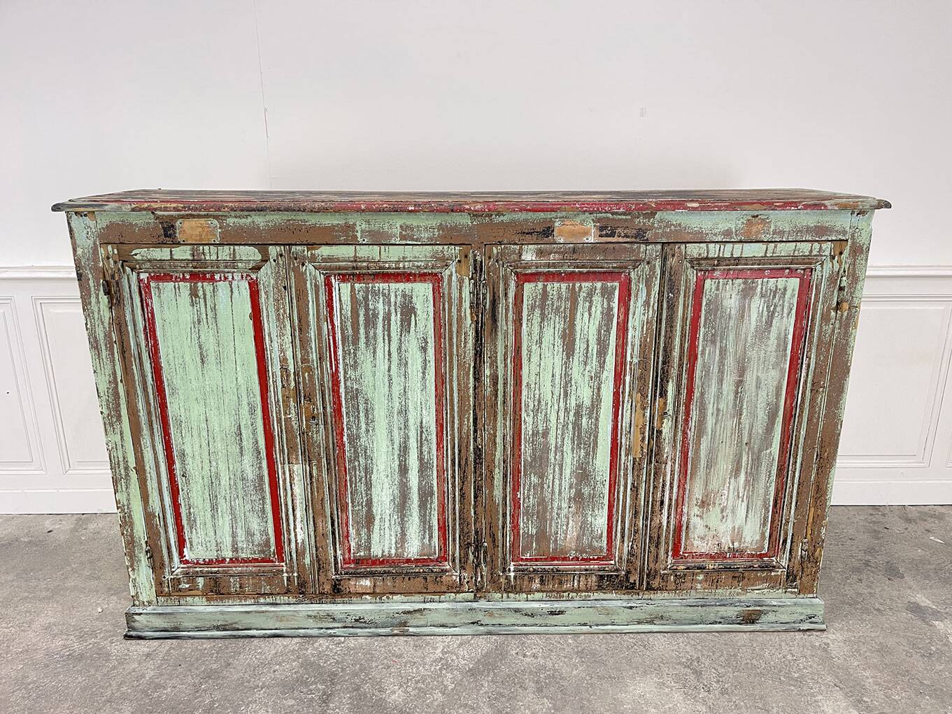 Patinated pine sideboard, 1920