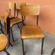 10 mismatched school chairs, restaurant, 1960s
