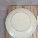 Set of 3 antique flat plates made of ironstone from the Debray Establishments, Clichy service.