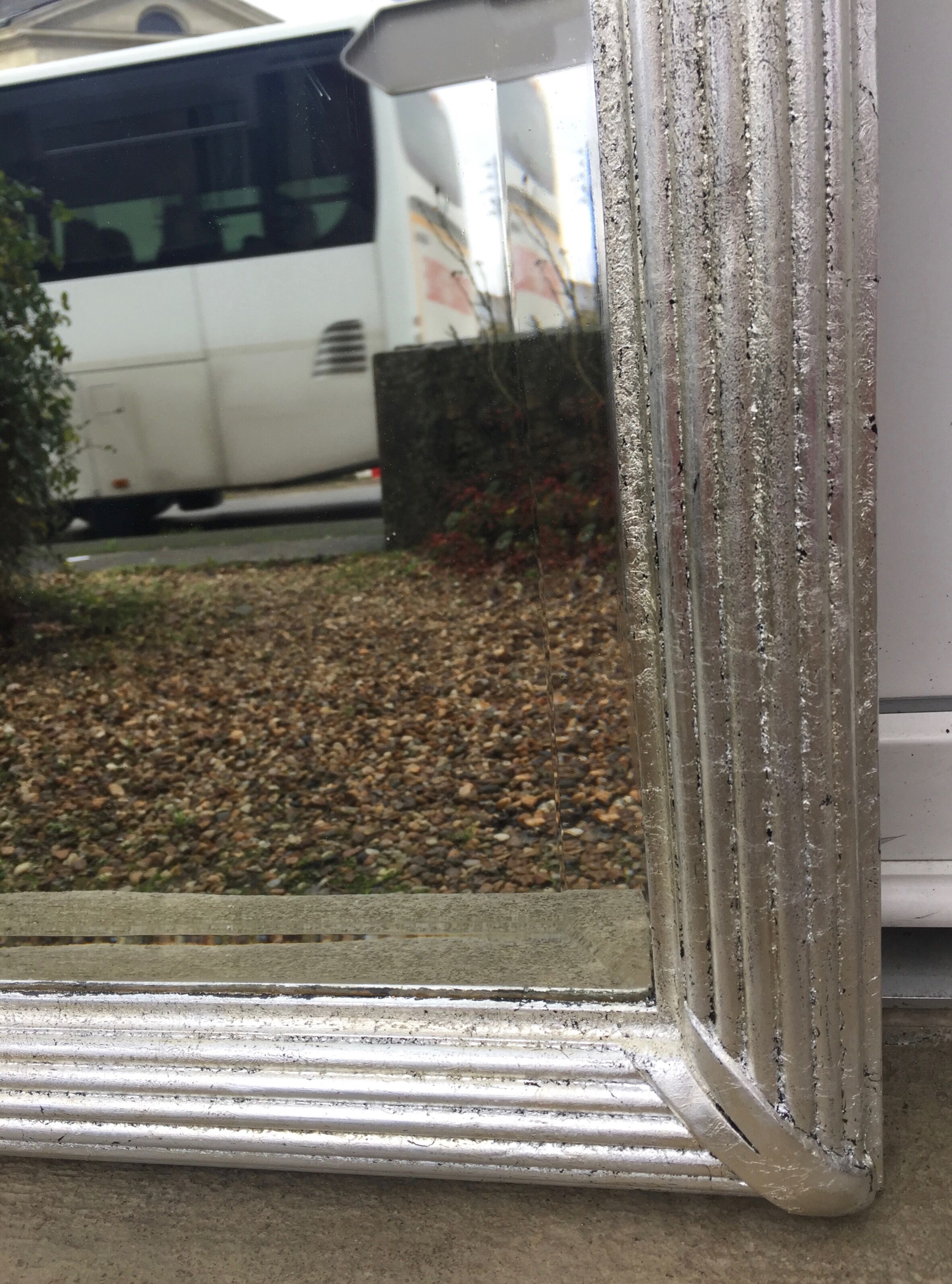 Beveled mirror silver 85 x 60 cm