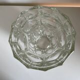 Vase en verre facetté vintage