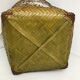 Vintage woven linen basket