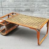 Vintage rattan coffee table