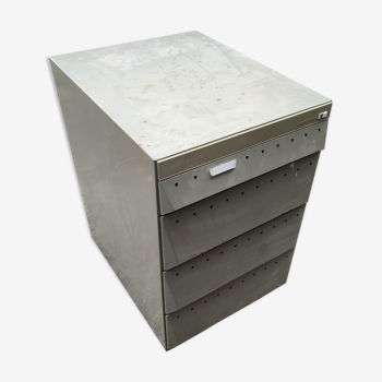 Industrial metal cabinet with drawers