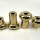 6 small brass candlesticks • Landskrona Mässing • Sweden • Circa 1978