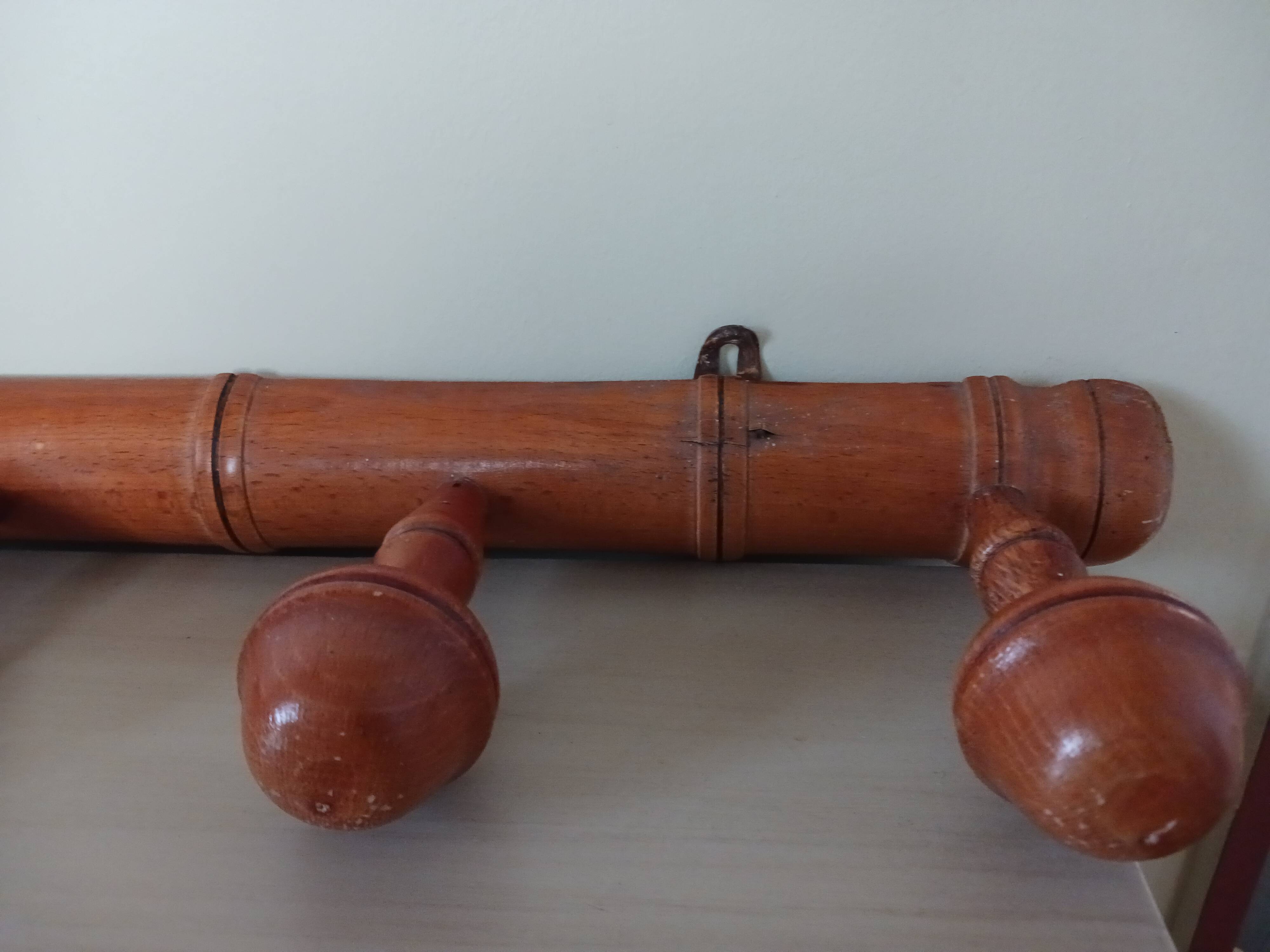Wooden coat rack, 1950s.