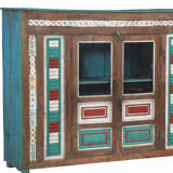 Sideboard cupboard patina old teak india 187x54x153cm