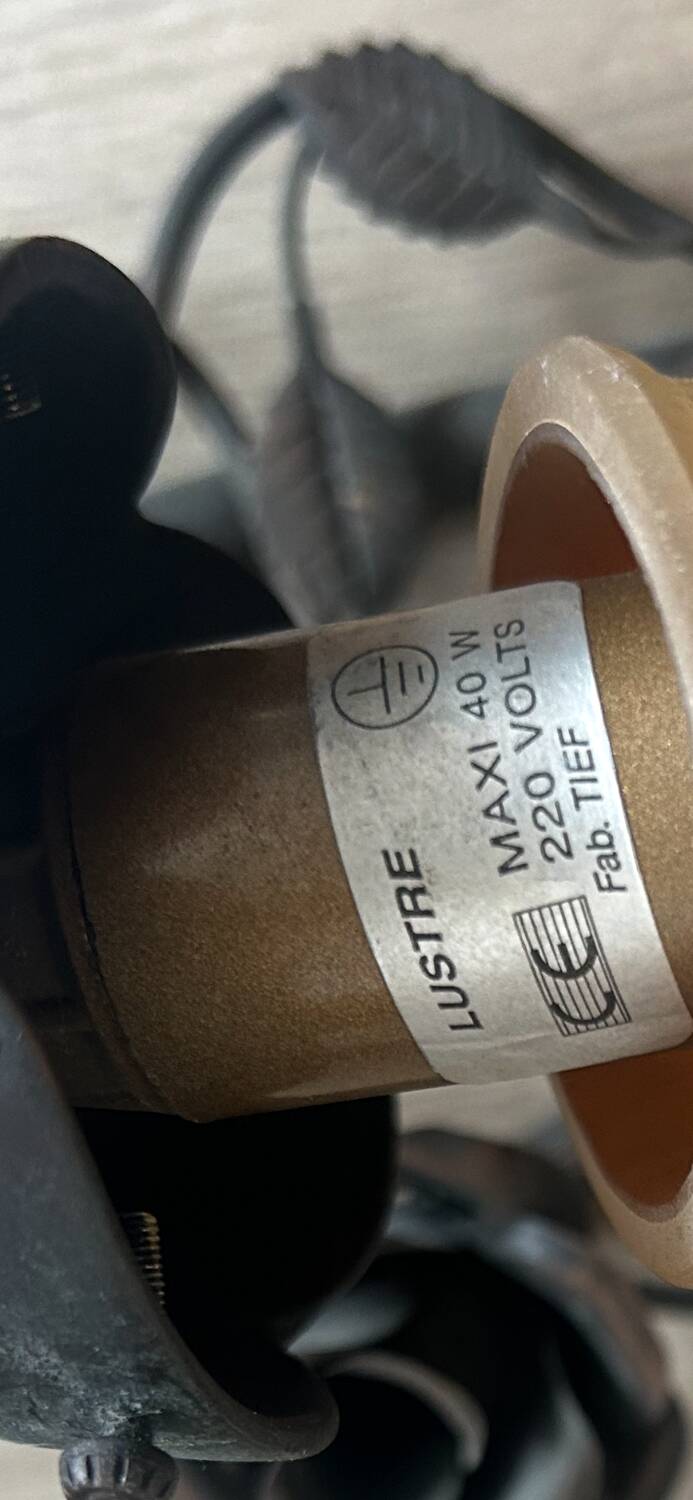 Wall light signed Tief with 4 tulips in orange glass paste