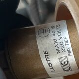 Wall light signed Tief with 4 tulips in orange glass paste