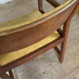 Vintage Danish armchair by Borge Mogensen yellow velvet