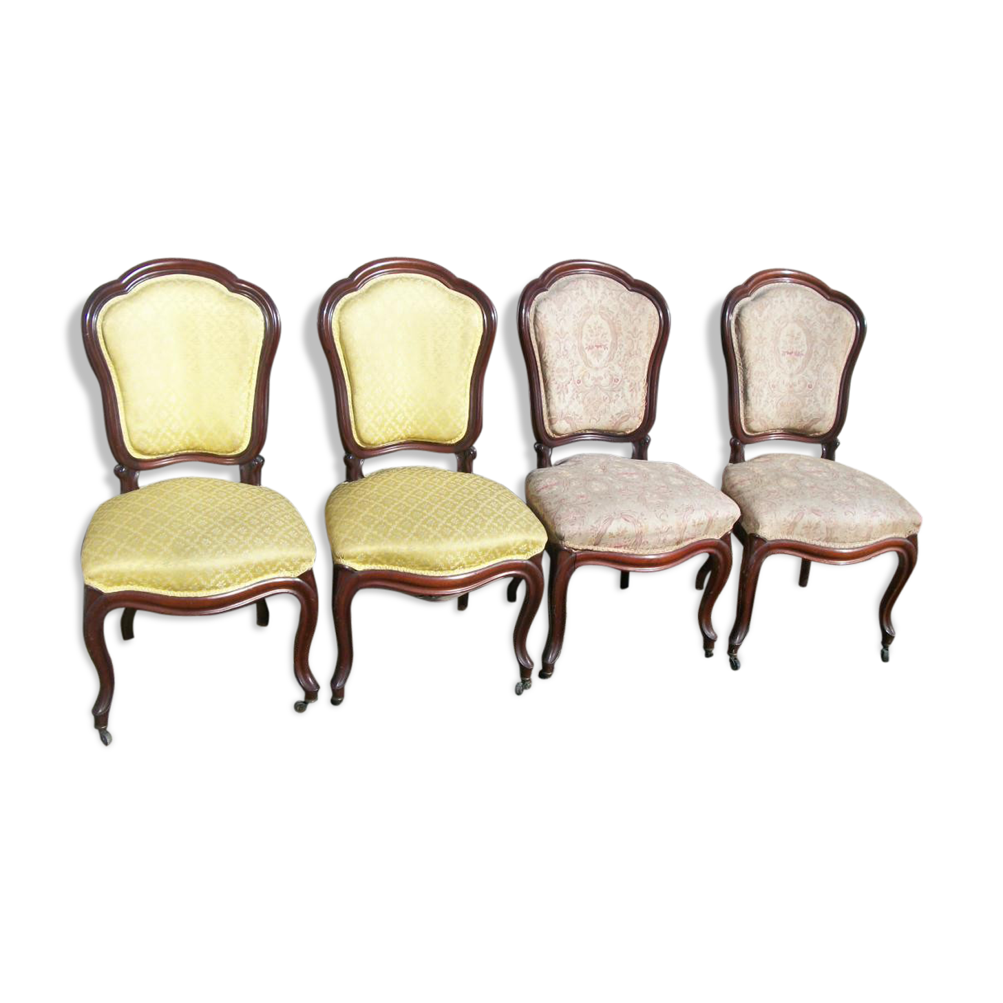 Série de 4 chaises acajou