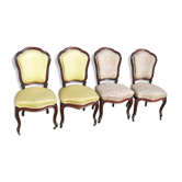 Série de 4 chaises acajou