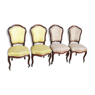 Série de 4 chaises acajou