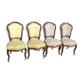 Series of 4 mahogany chairs