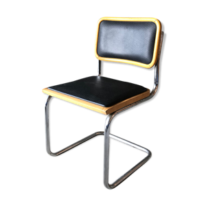 Chaise b34 en skaï noir