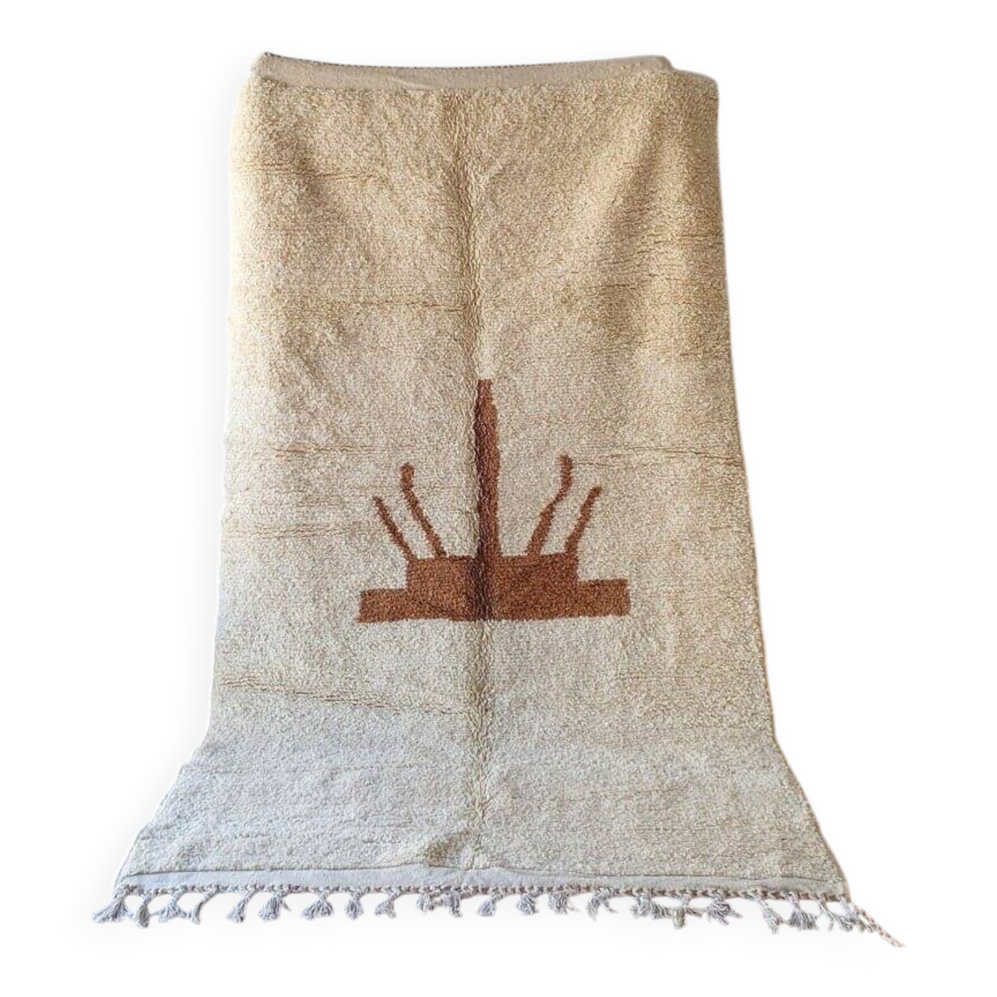 Handmade pure wool rug, size 100 x 200 cm