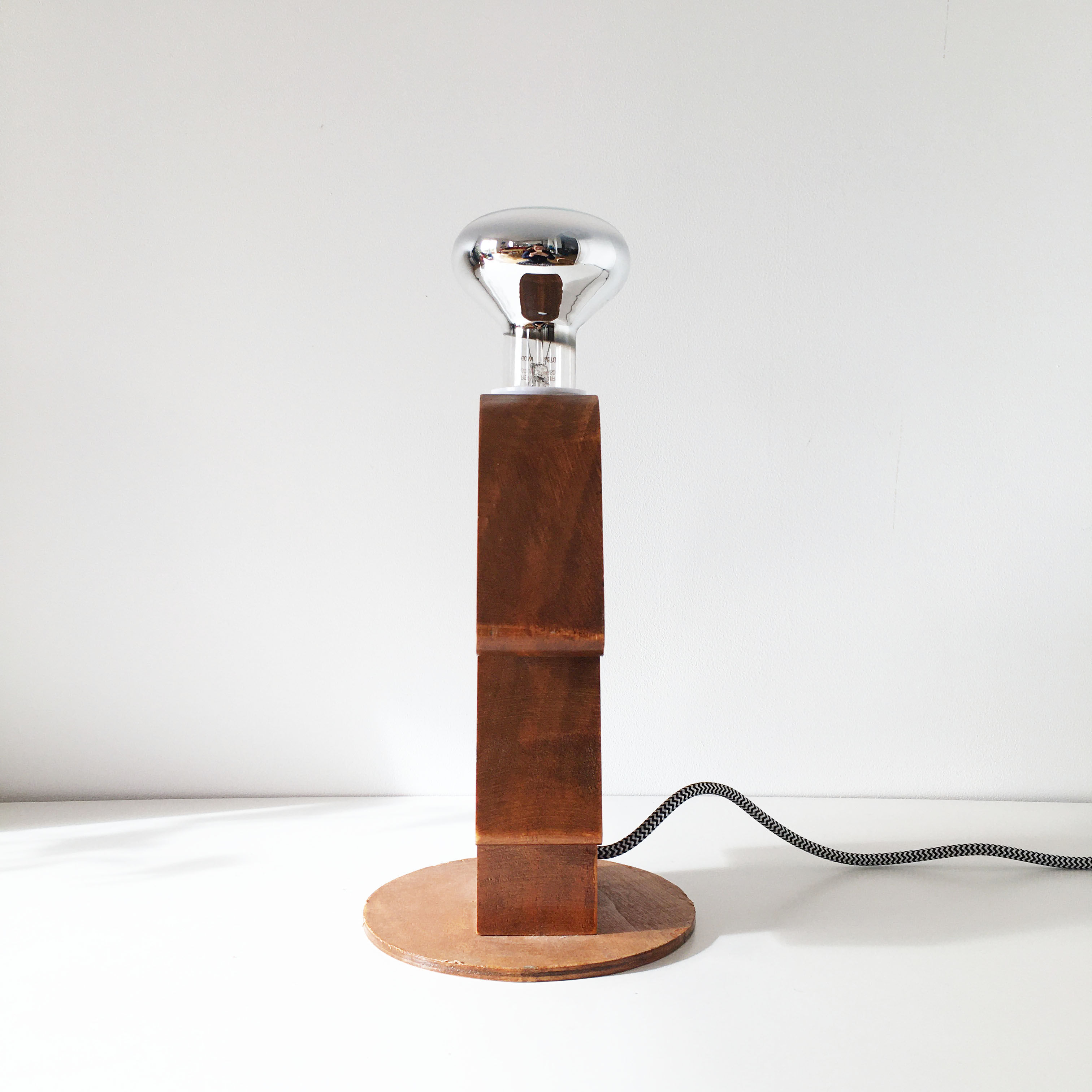 Vintage wooden lamp silhouette