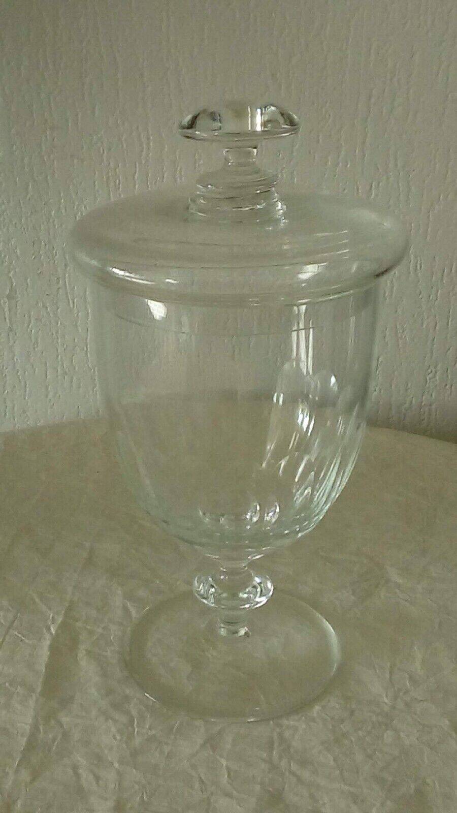 Bonbonniere covered pot crystal pan cut style louis philippe