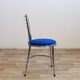 Lot de 3 chaises chrome et cobalt