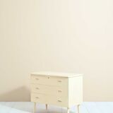 Wooden chest of drawers painted white