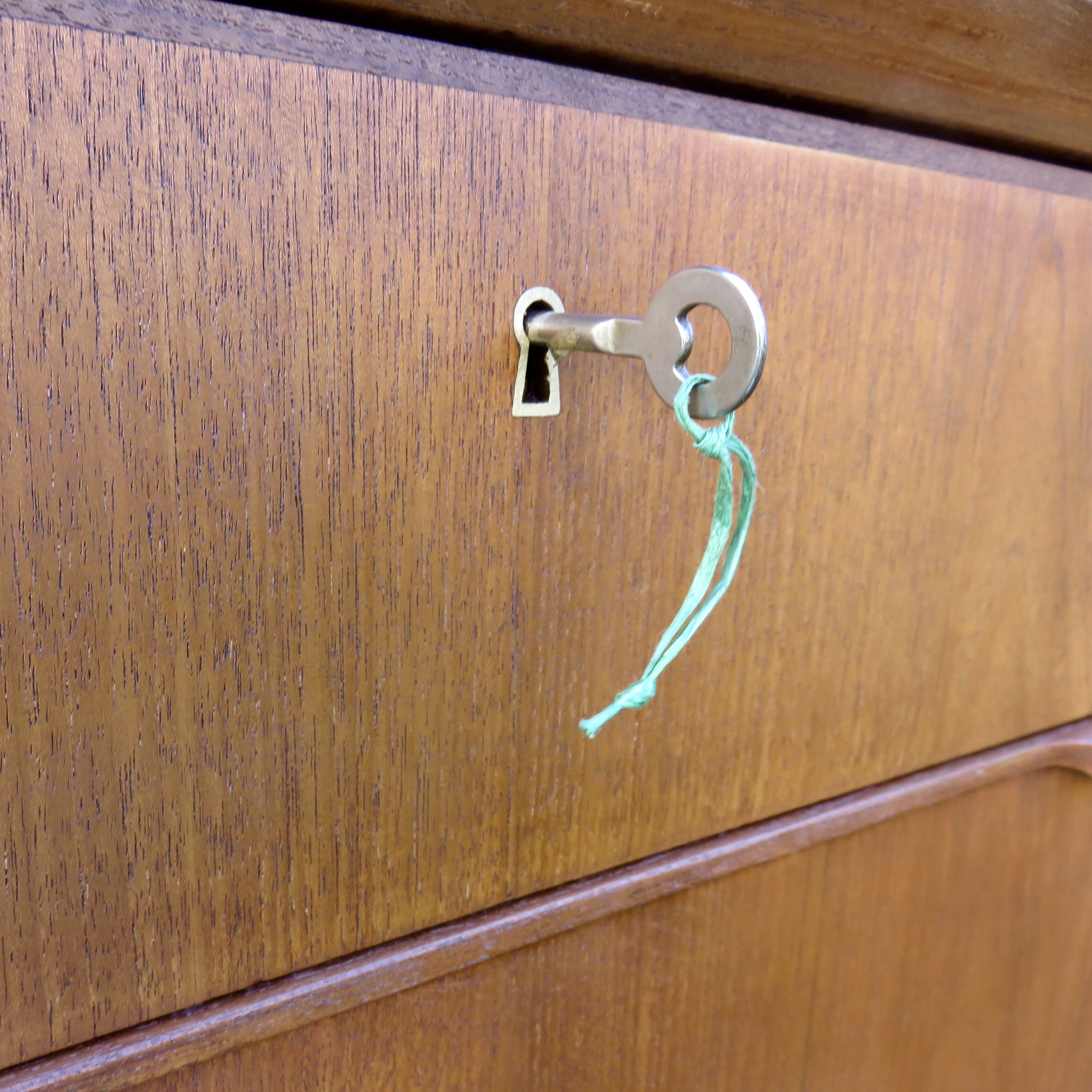 Large ceiling chipe with 6 teak drawers. Denmark 1960