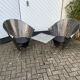 2 cone chairs and a table by Steel-Line
