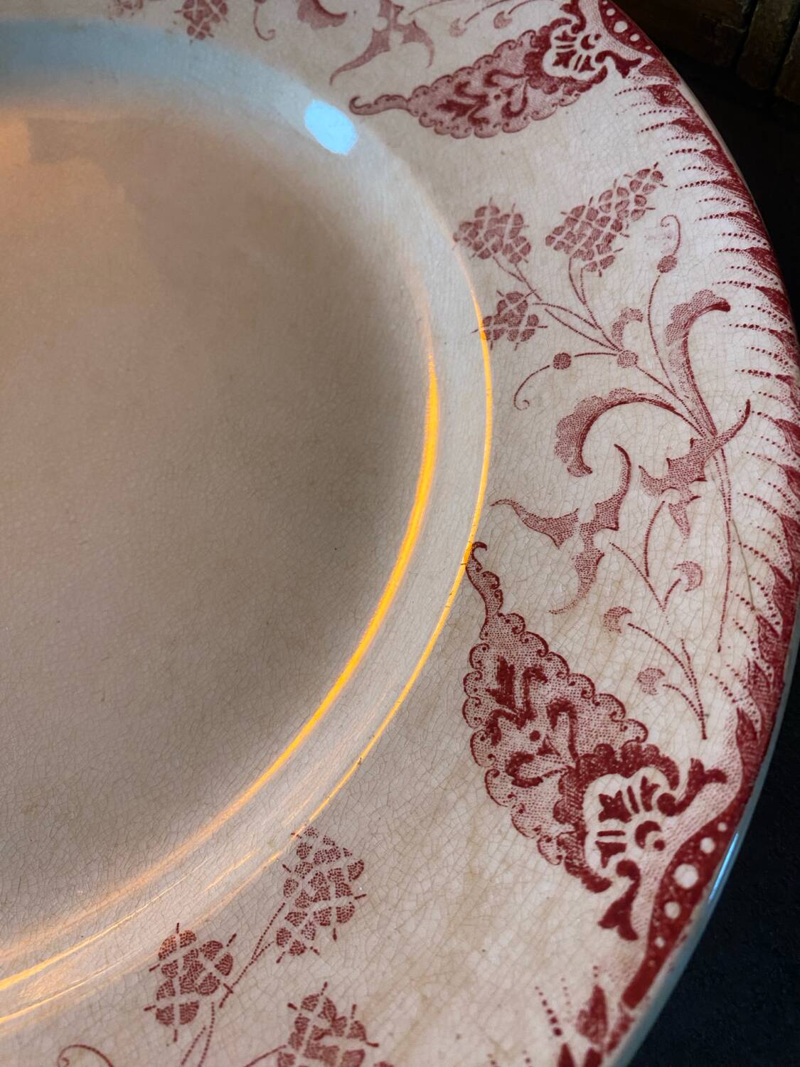 Plate, presentation dish Longwy ironstone