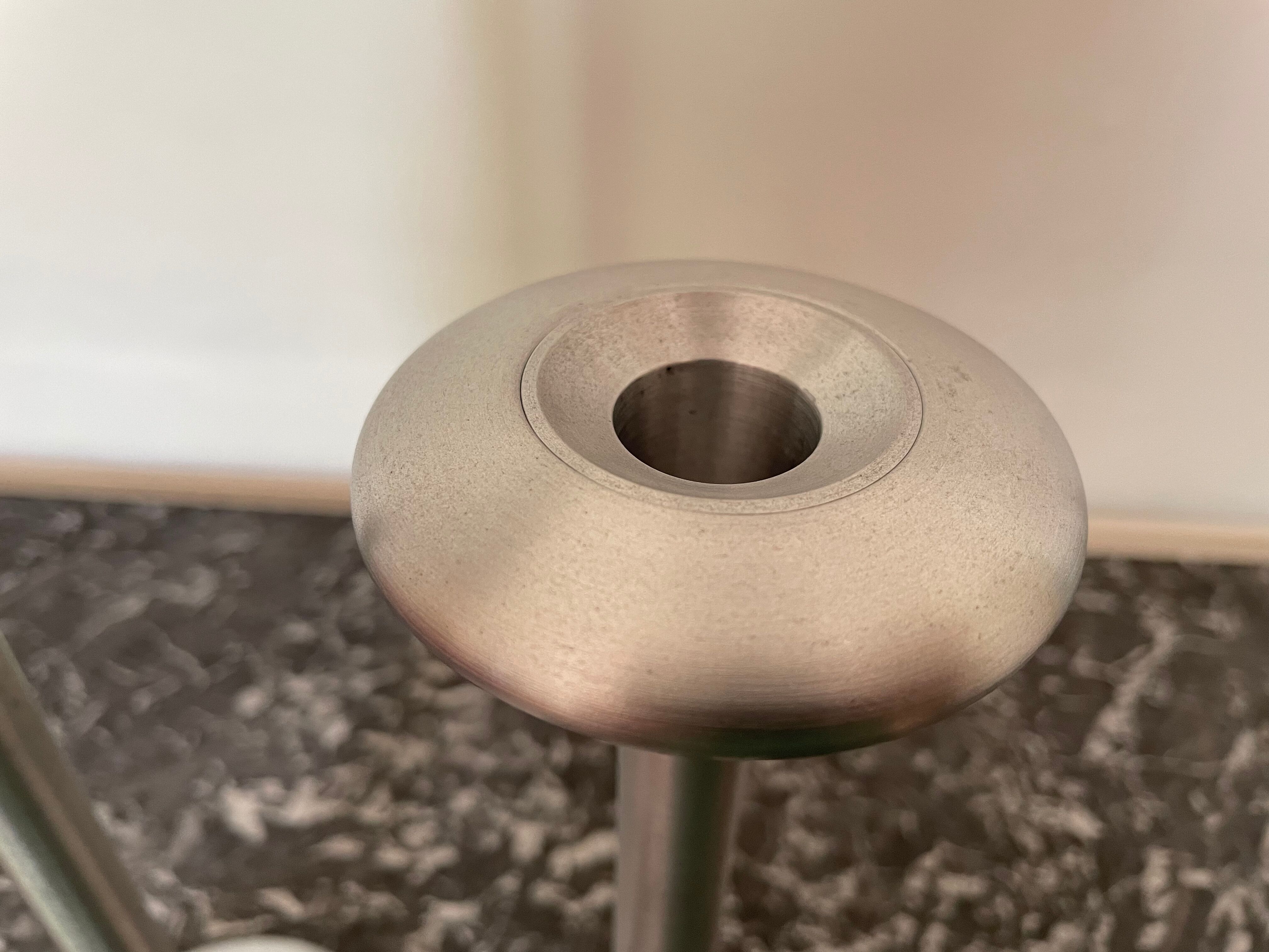 Ikea brushed aluminum candle holders kagla model