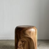 End of sofa, stool or monoxyl side table in solid suar