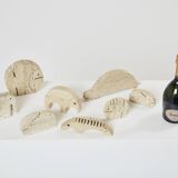 Set of 8 travertine animal sculptures by Fratelli Mannelli 1970