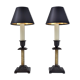 Pair antique candlestick table lamps 1890