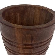 Vintage umbrella stand - holder oak basket storage design 60's minimalist