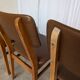Vintage stol kamnik dining chairs (set of 4): mid-century leather seat