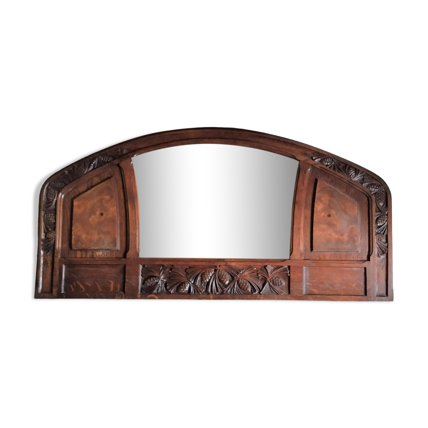 Miroir biseauté bois sculpté Art déco