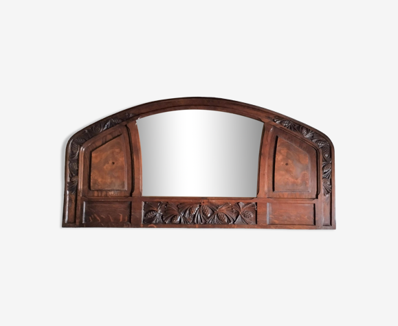 Miroir biseauté bois sculpté Art déco