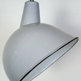 Industrial Grey Enamel Factory Pendant Lamp, 1960s