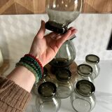 Carafe & vintage glasses service 70'
