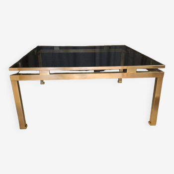 Guy Lefevre coffee table in brass and glass