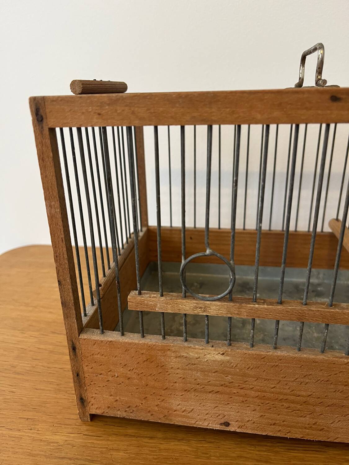 Antique wooden bird cage