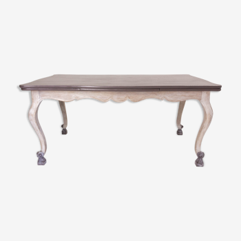 Table style louis xv patinated