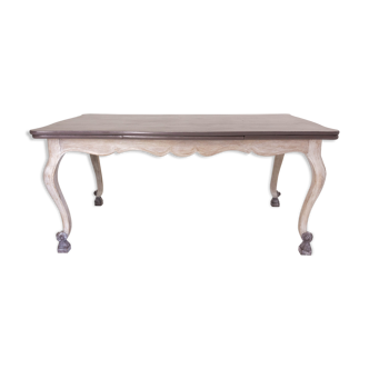 Table style louis xv patinated