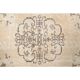 1970s Turkish Oushak Handmade Wool Cotton Beige Area Rug 116x192