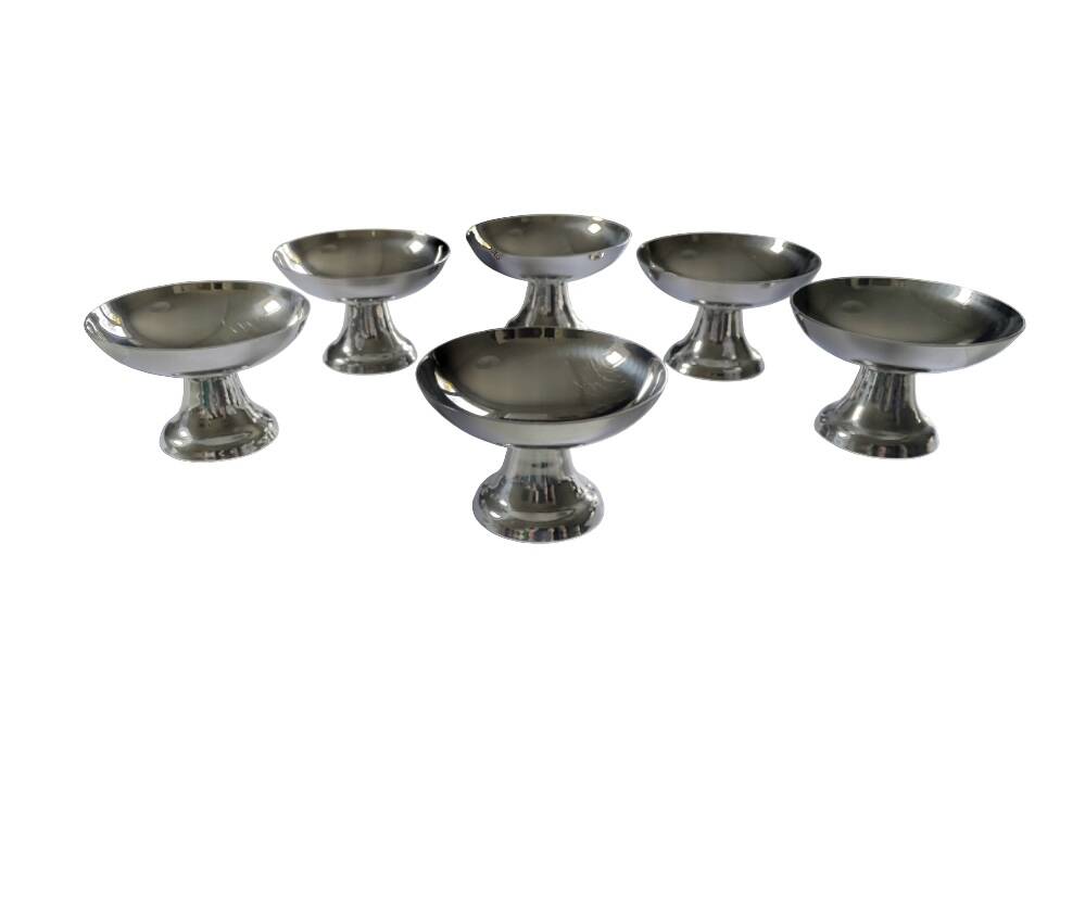 Guy Degrenne stainless steel ice cream bowls 18/10