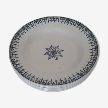 Fine earthenware soup plates