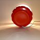 Vintage orange glass lamp signed Robert de Schuytener, 1970.